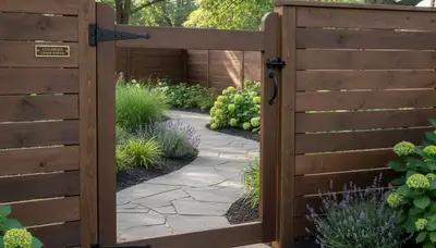 Custom gate and fence installation by Chop Chop Landscaping in Columbus, OH showcasing quality craftsmanship