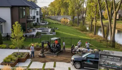 Landscaping team serving Columbus, OH with professional lawn care and yard maintenance