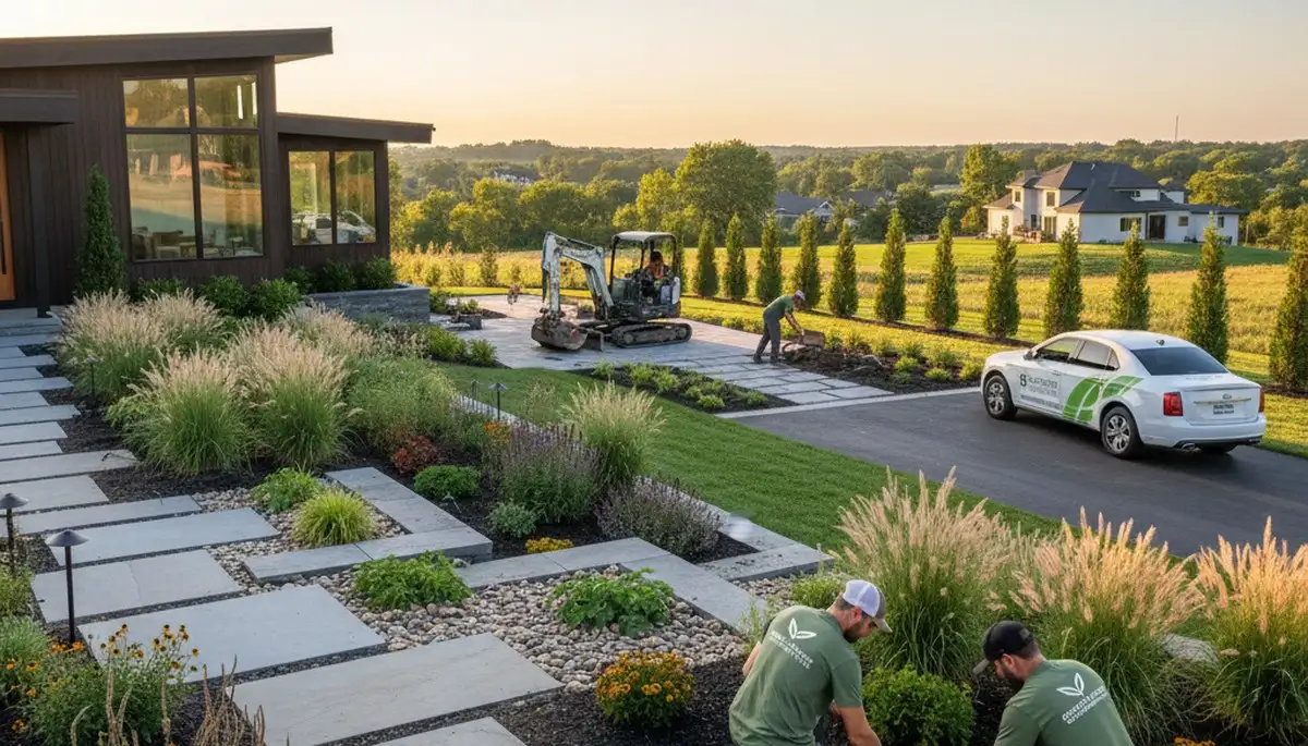 Landscaping team serving Columbus, OH with professional yard maintenance and outdoor care