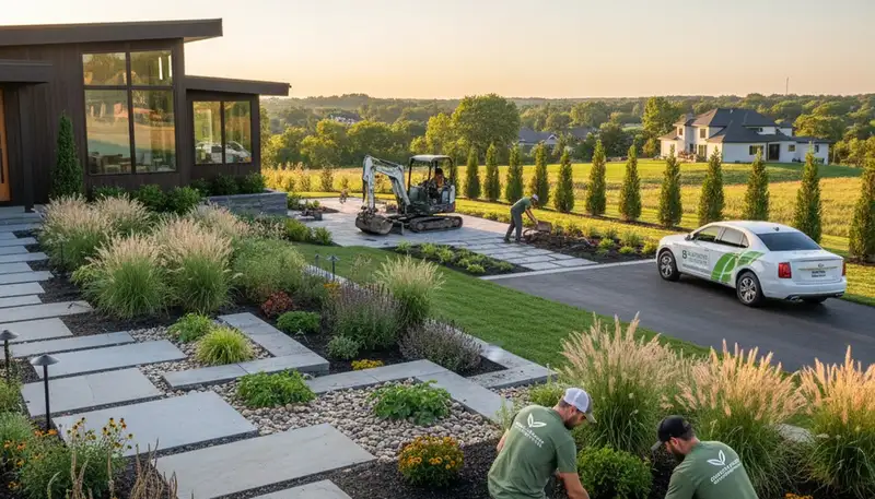 Landscaping team serving Columbus, OH with professional yard maintenance and outdoor care