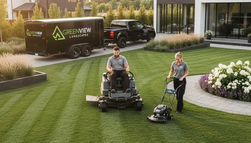 Professional lawn mowing service in Columbus, OH by Chop Chop Landscaping