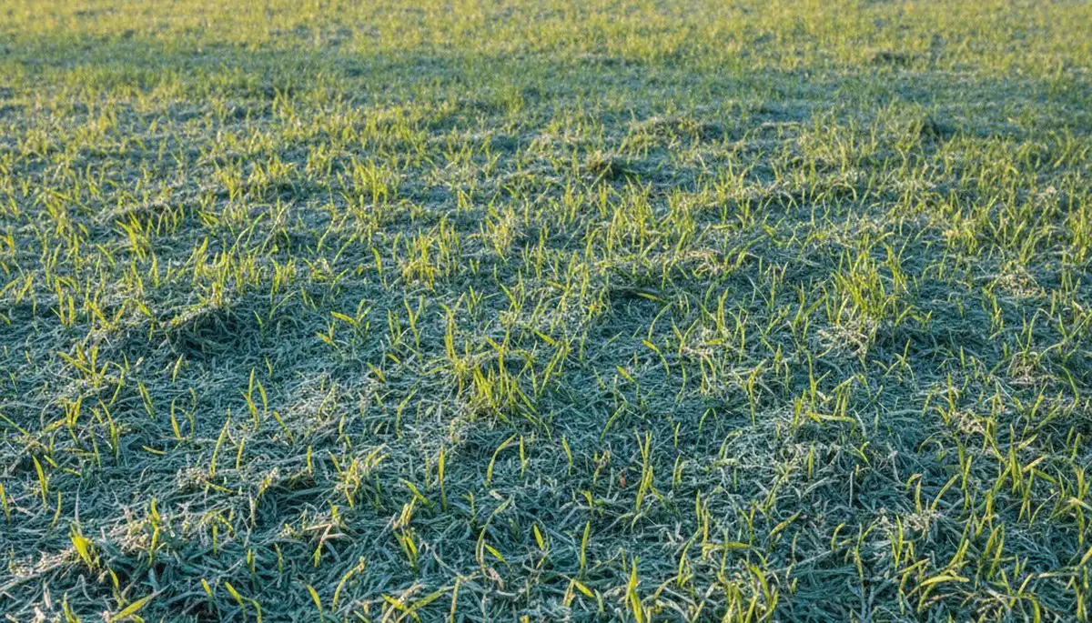 Fresh grass seedlings emerging from new hydroseed lawn by Chop Chop Landscaping in Columbus, OH